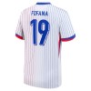 Original Fußballtrikot Frankreich Fofana 19 Auswärtstrikot EURO 2024 Für Herren